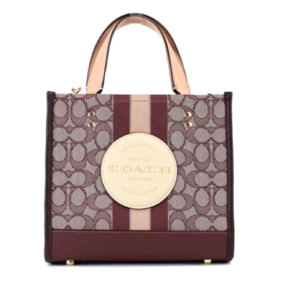 New Coach Dempsey Carryall 22 (small) with crossbody strap in Signature Jacquard